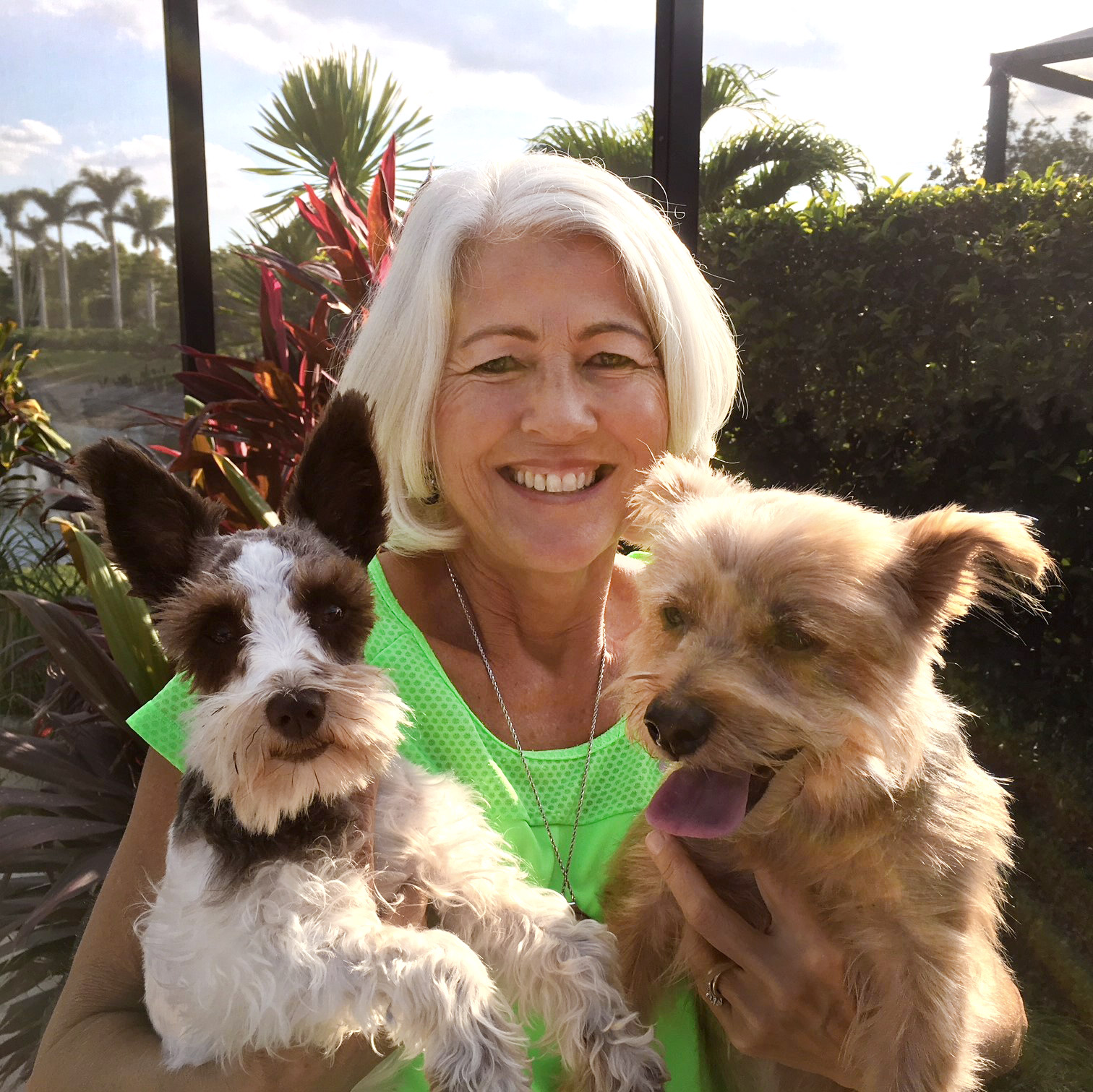 Dr Veronique with her dogs