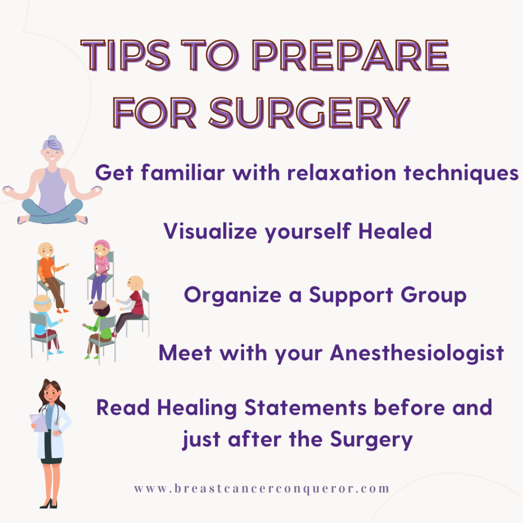 How To Prepare For Surgery - Breast Cancer Conqueror