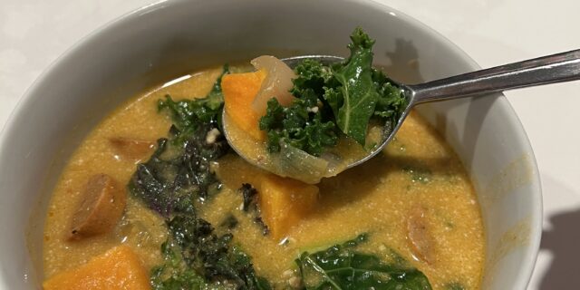 Kale Soup with Sweet Potato
