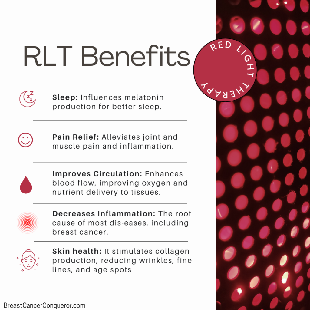 list of red light therapy benefits