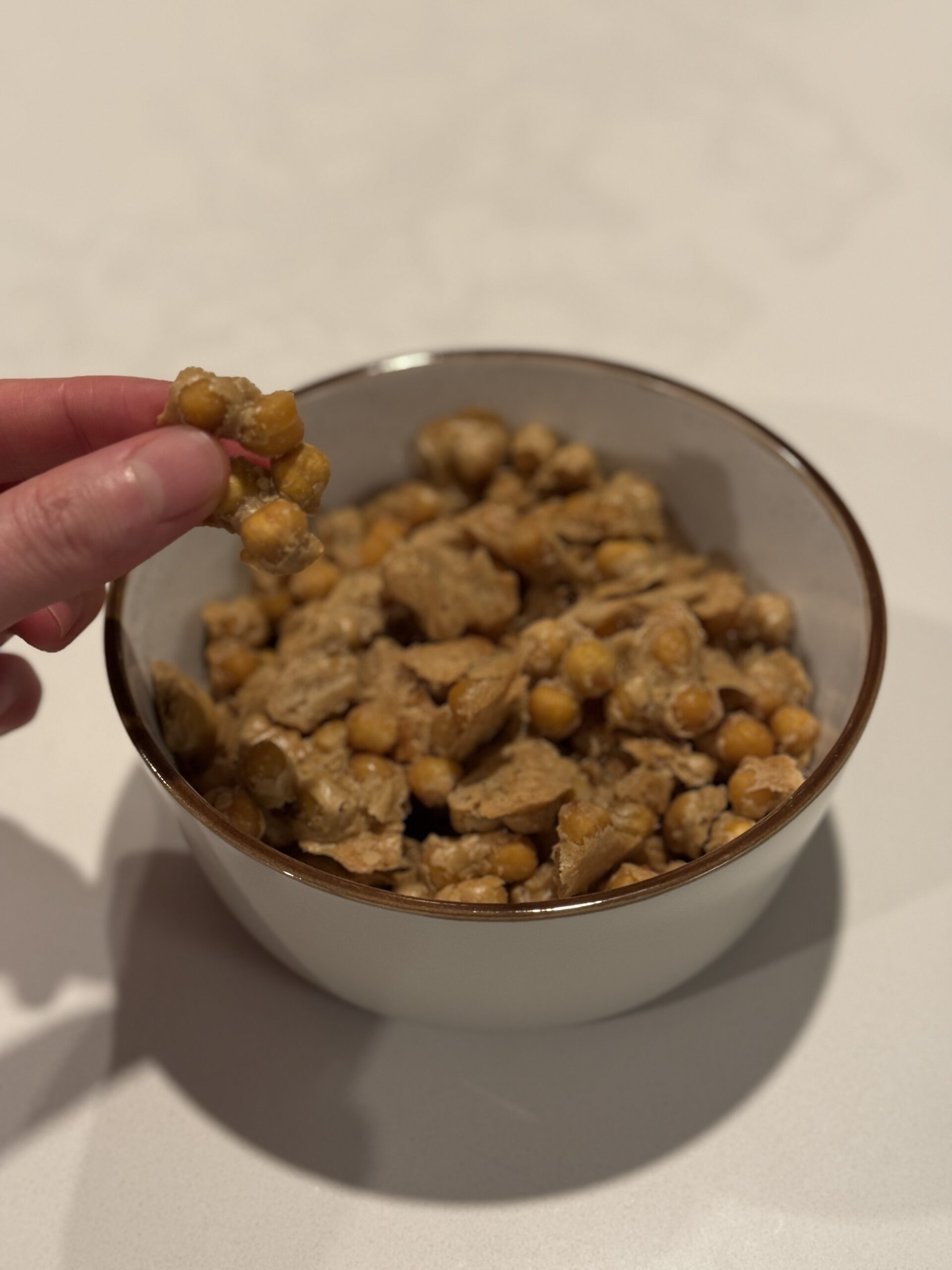 cheesy chickpea popcorn sample