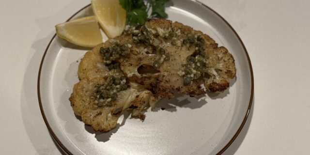 lemon caper cauliflower steak recipe