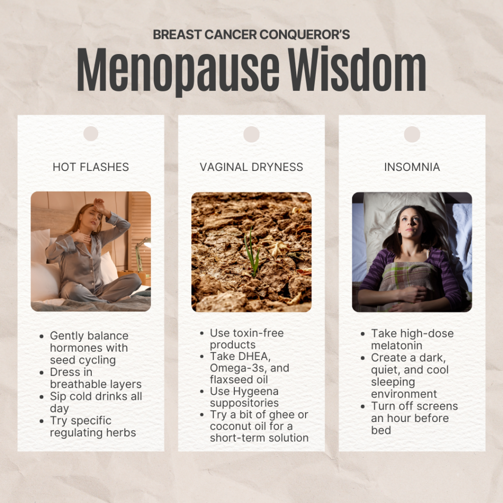 natural menopause remedies for hot flashes, vaginal dryness and insomnia