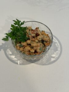 marinated sundried chickpea salad