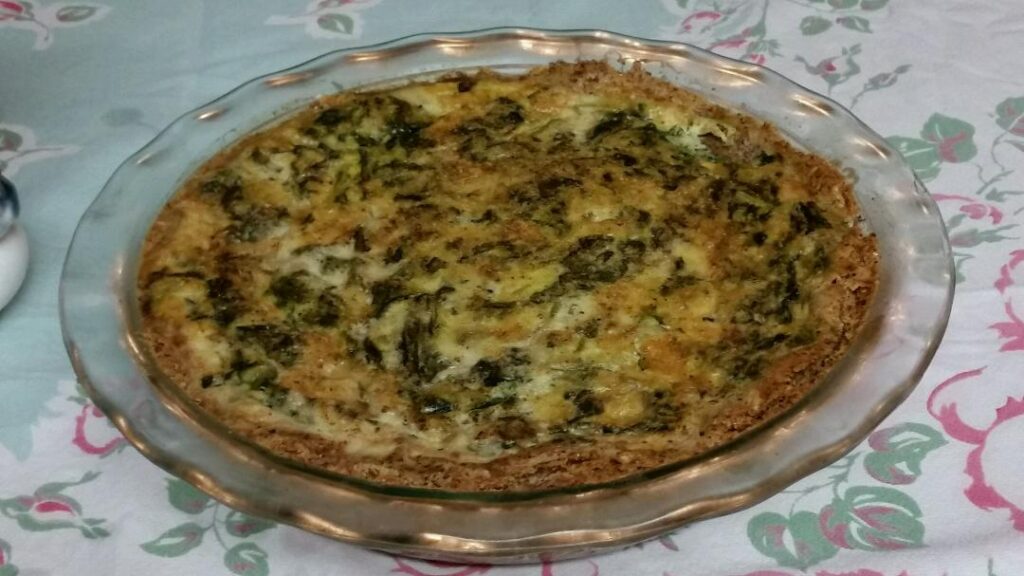 Almond-Crusted Spinach Quiche