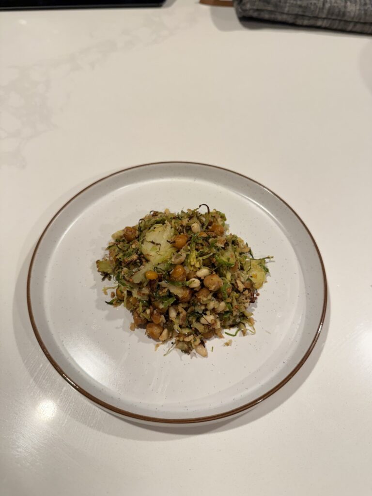 Baked Brussels Sprouts with Baked Lemon Dressing