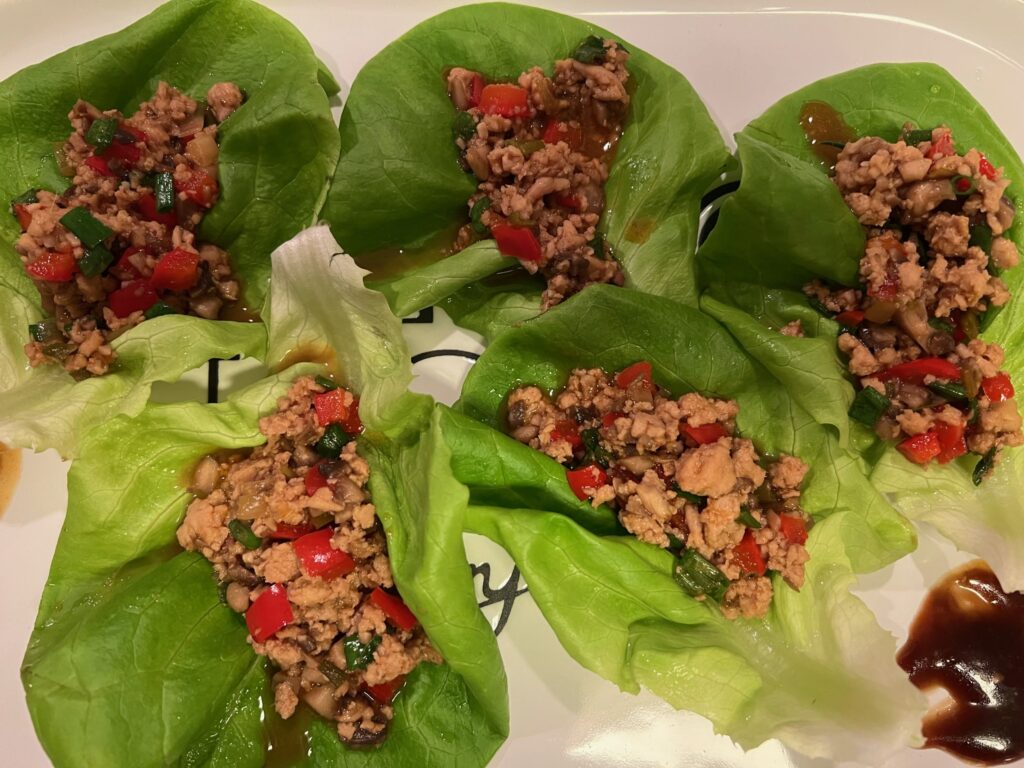Chicken and Mushroom Lettuce Wraps