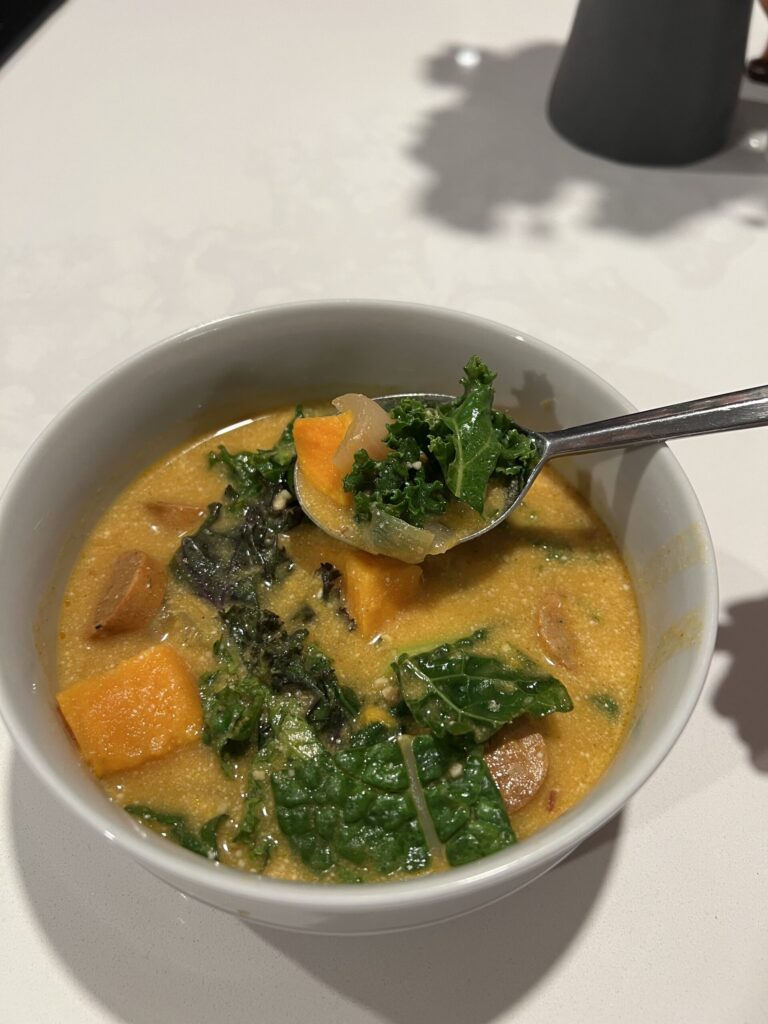 Spicy Sweet Potato and Kale Soup