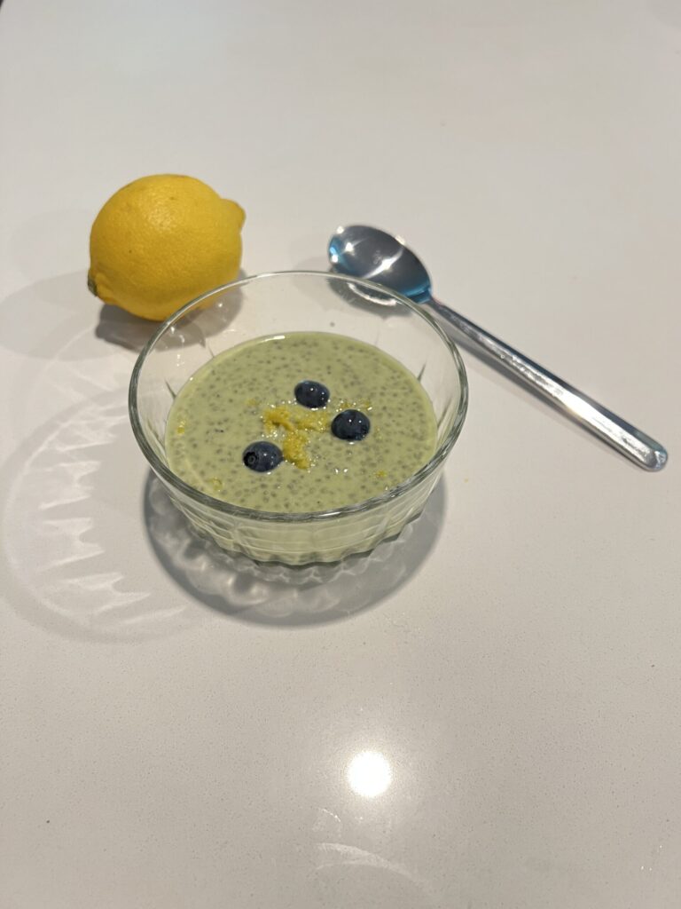 Matcha “Cheesecake” Chia Pudding