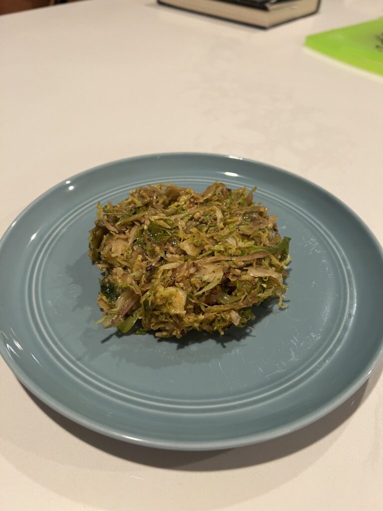 Quick and Tangy Shredded Brussels Sprouts