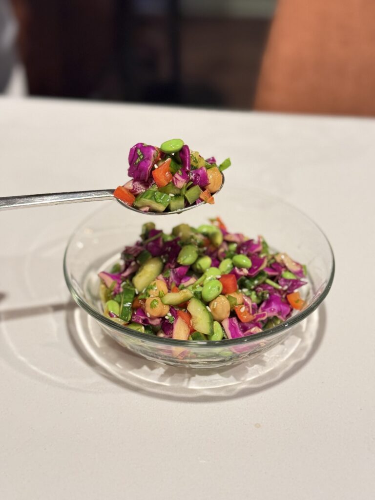 Tangy Spicy Edamame Cruciferous Salad