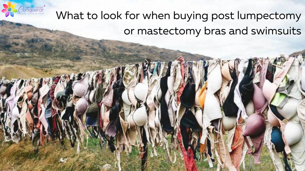 What to look for when buying post lumpectomy or mastectomy bras and swimsuits