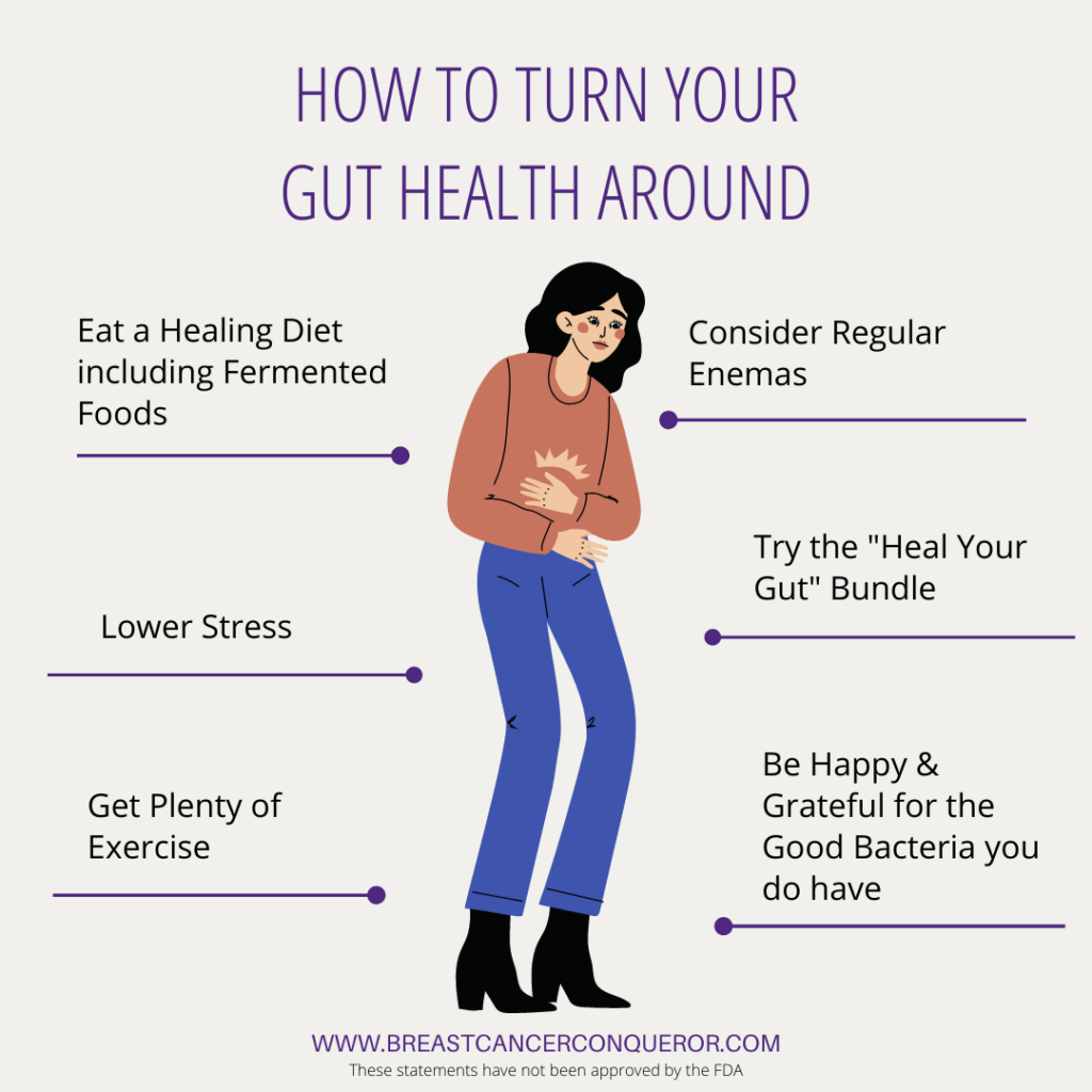 gut health healing after taking antibiotics during breast cancer
